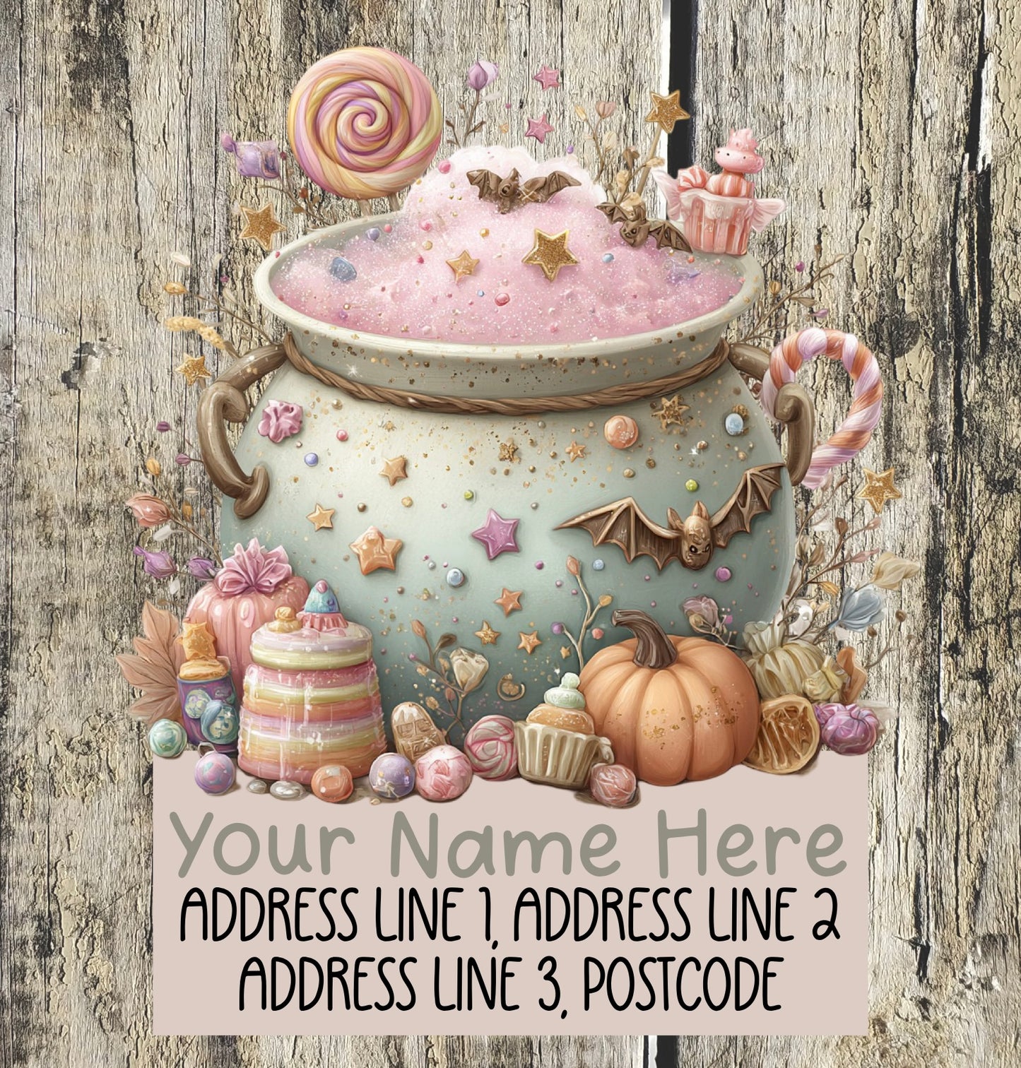 Pastel Halloween Address Labels