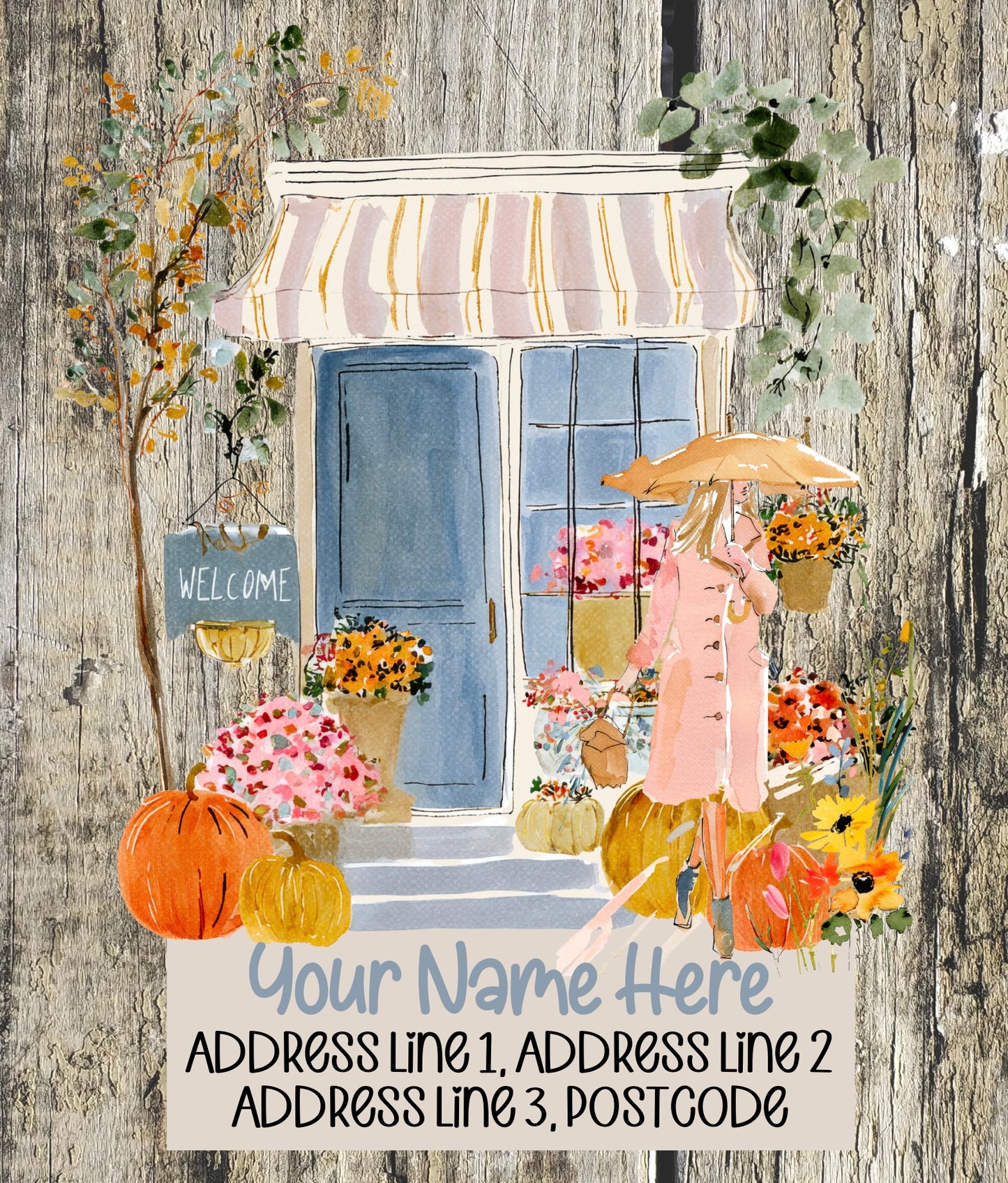 Autumnal Scene Address Labels