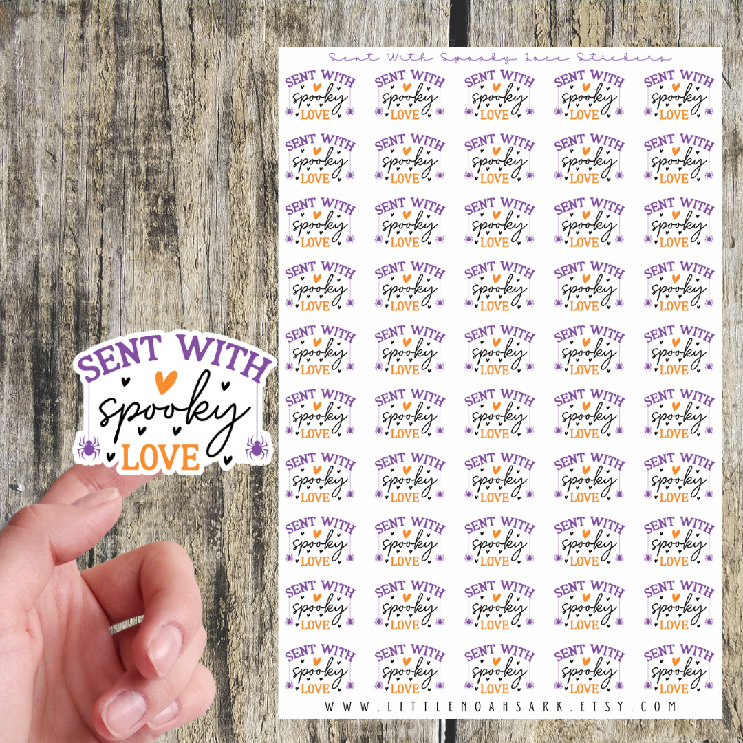 Sent With Spooky Love Stickers