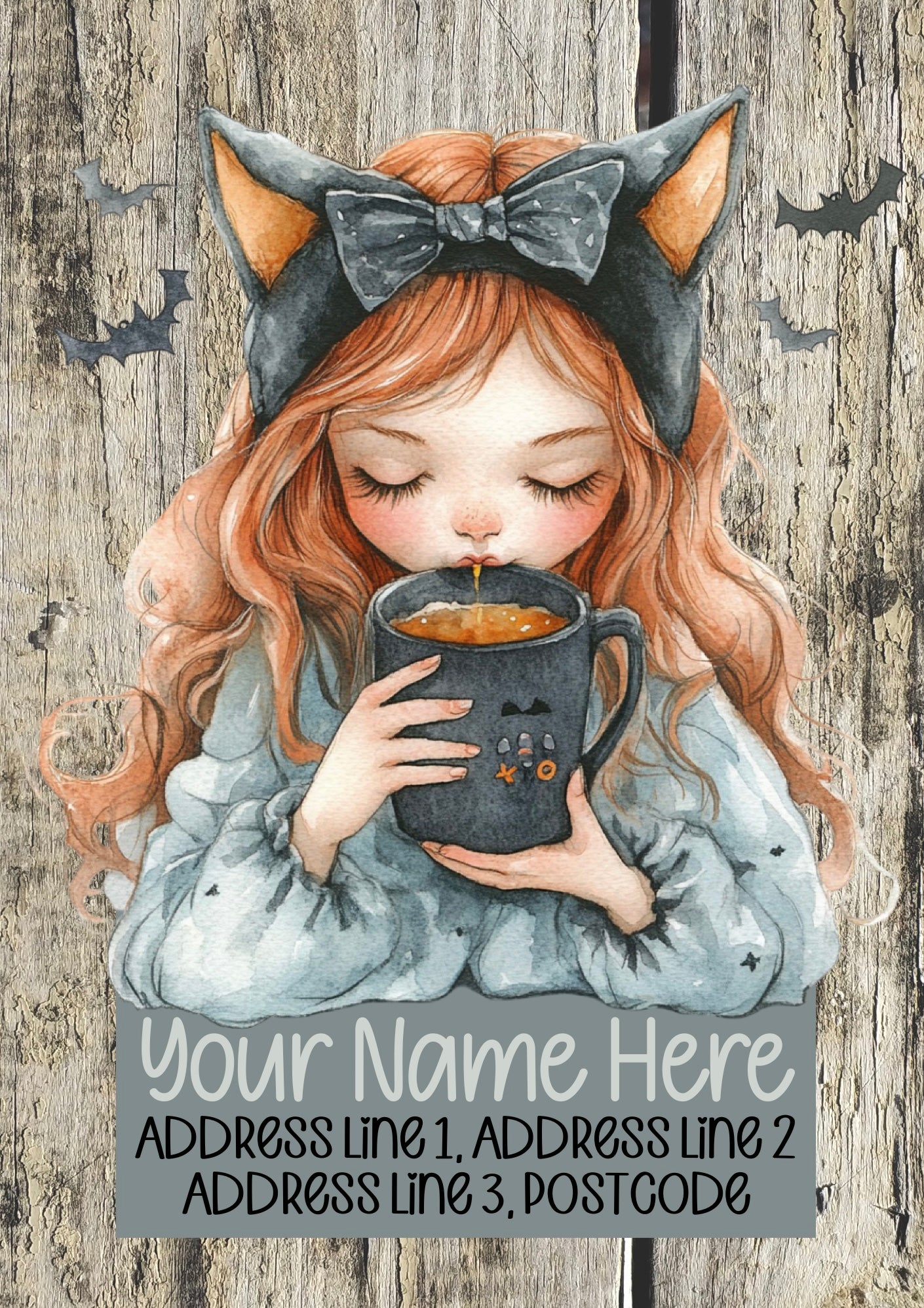 Cozy Halloween Movie Night Address Labels