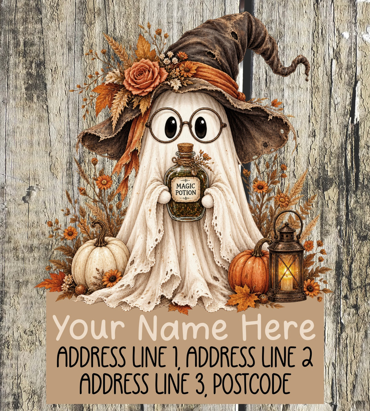 Boho ghost Address Labels