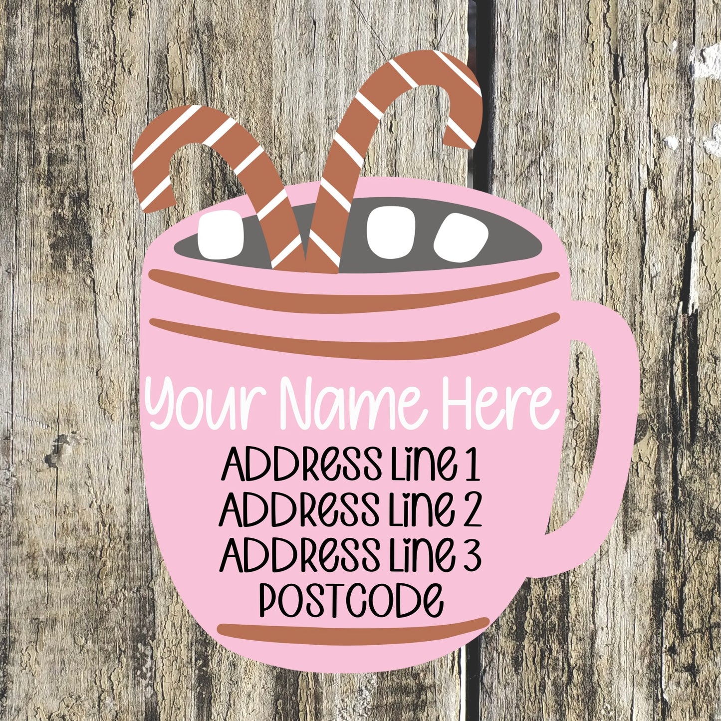 Pink Hot Chocolate Address Labels