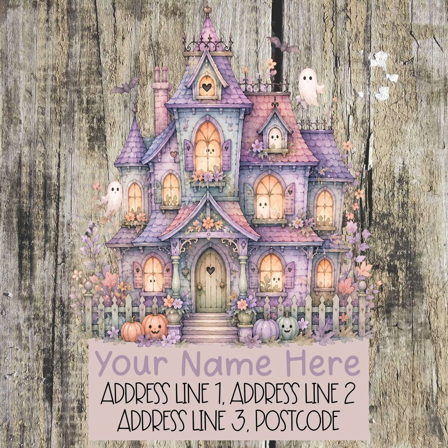 Pastel Halloween Address Labels