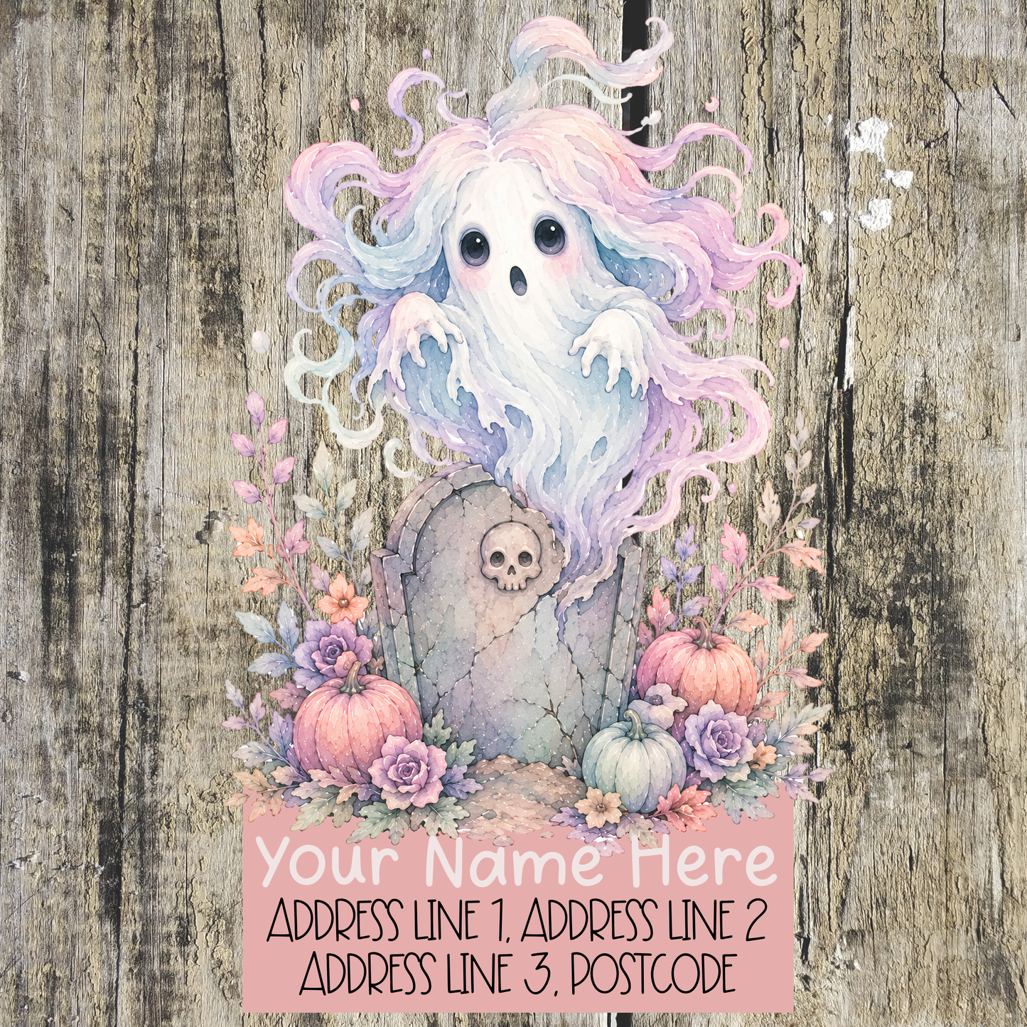 Pastel Halloween Address Labels