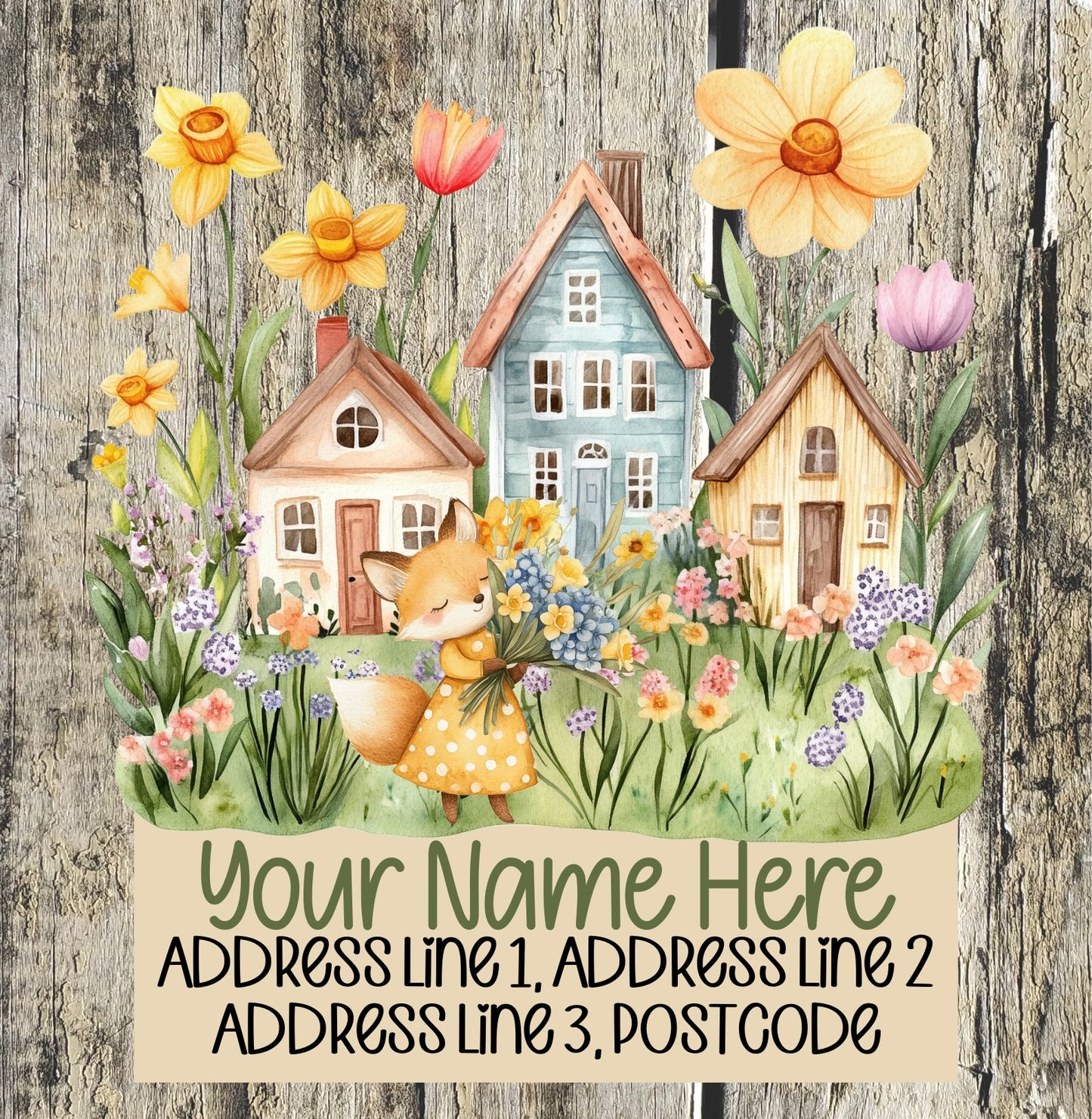 Spring Floral House Address Labels
