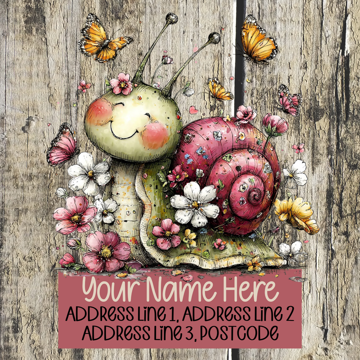 Summer Snail Address Labels