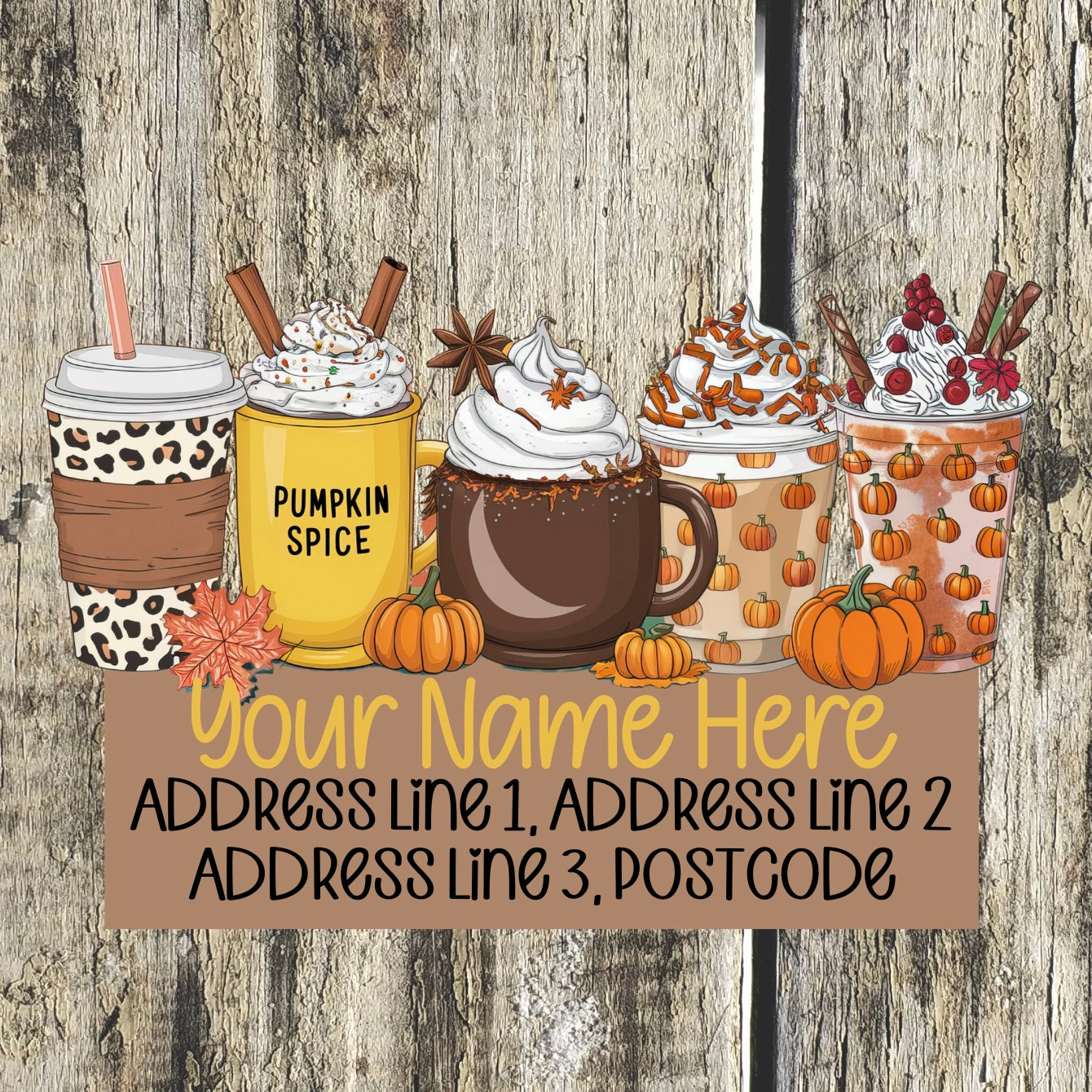 Pumpkin spiced latte Address Labels