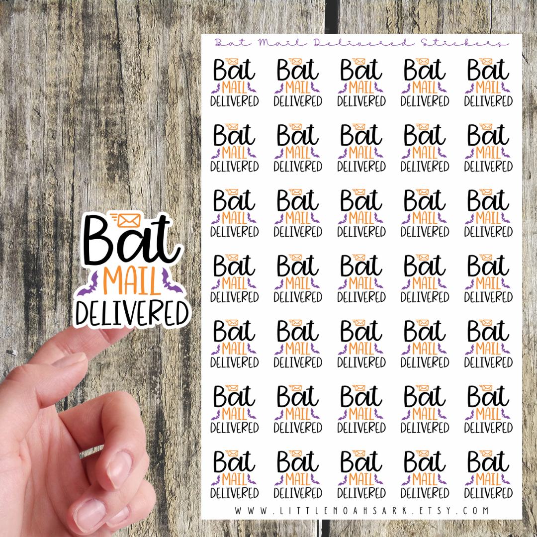 Bat Mail Delivered Stickers