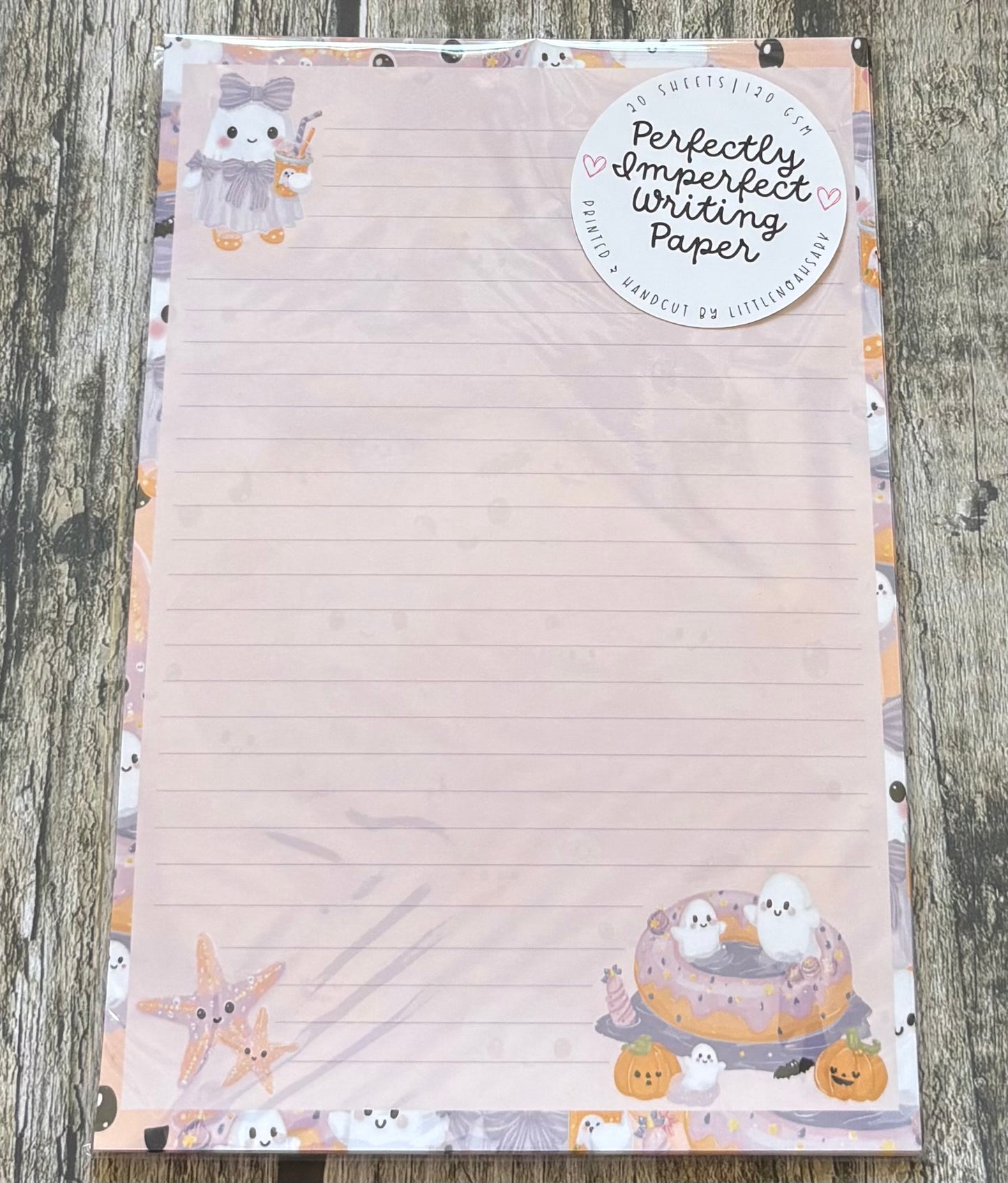 Pink summerween perfectly imperfect writing paper