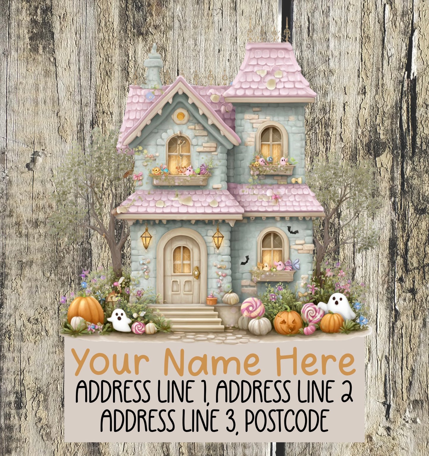 Pastel Halloween Address Labels