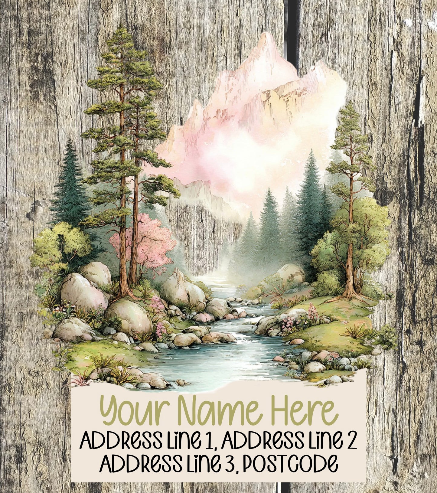Summer Mountain Scene Address Labels