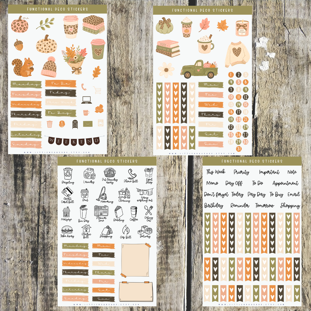 Functional Deco Planner Stickers