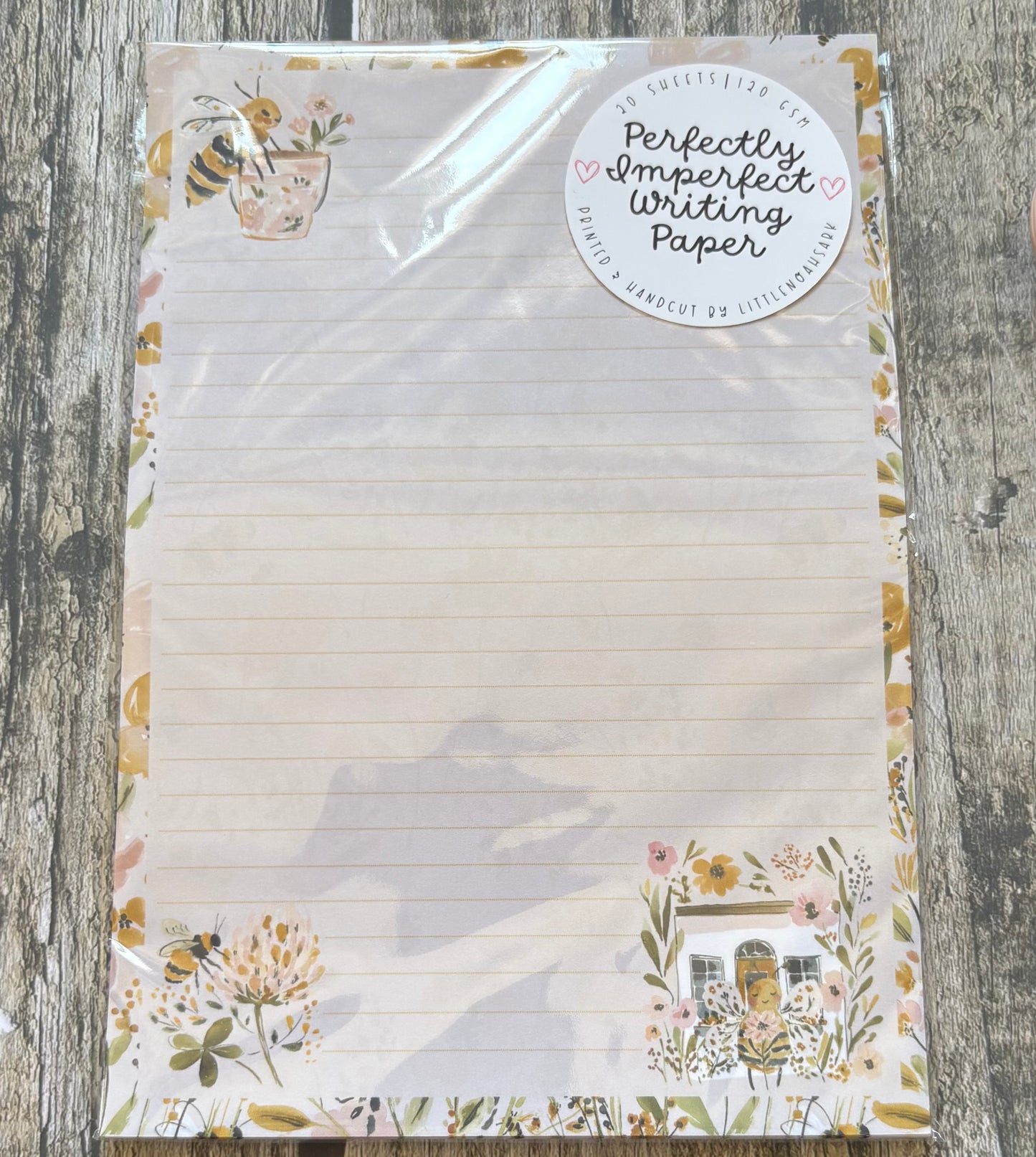 Bee summer house perfectly imperfect writing paper