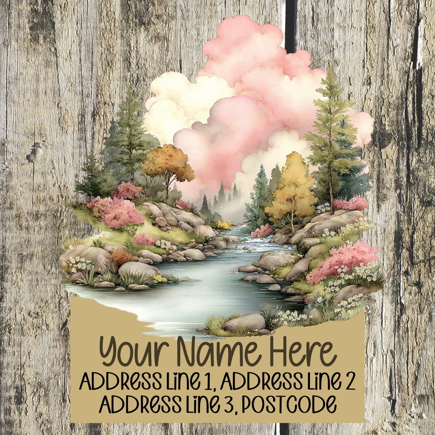 Summer Mountain Scene Address Labels