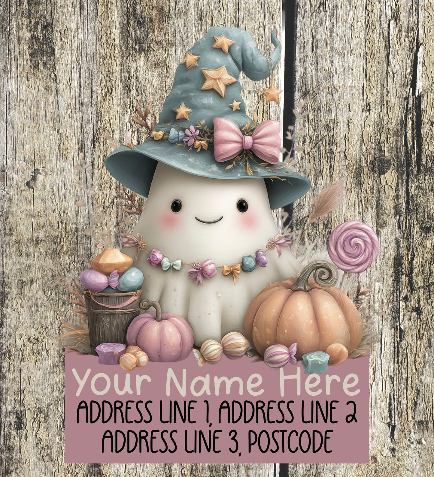 Pastel Halloween Address Labels