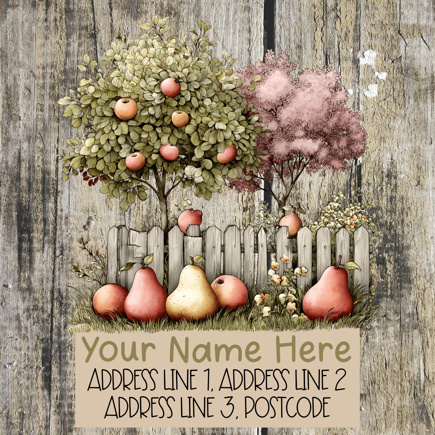 Pumpkin Autumn Fence Address Labels