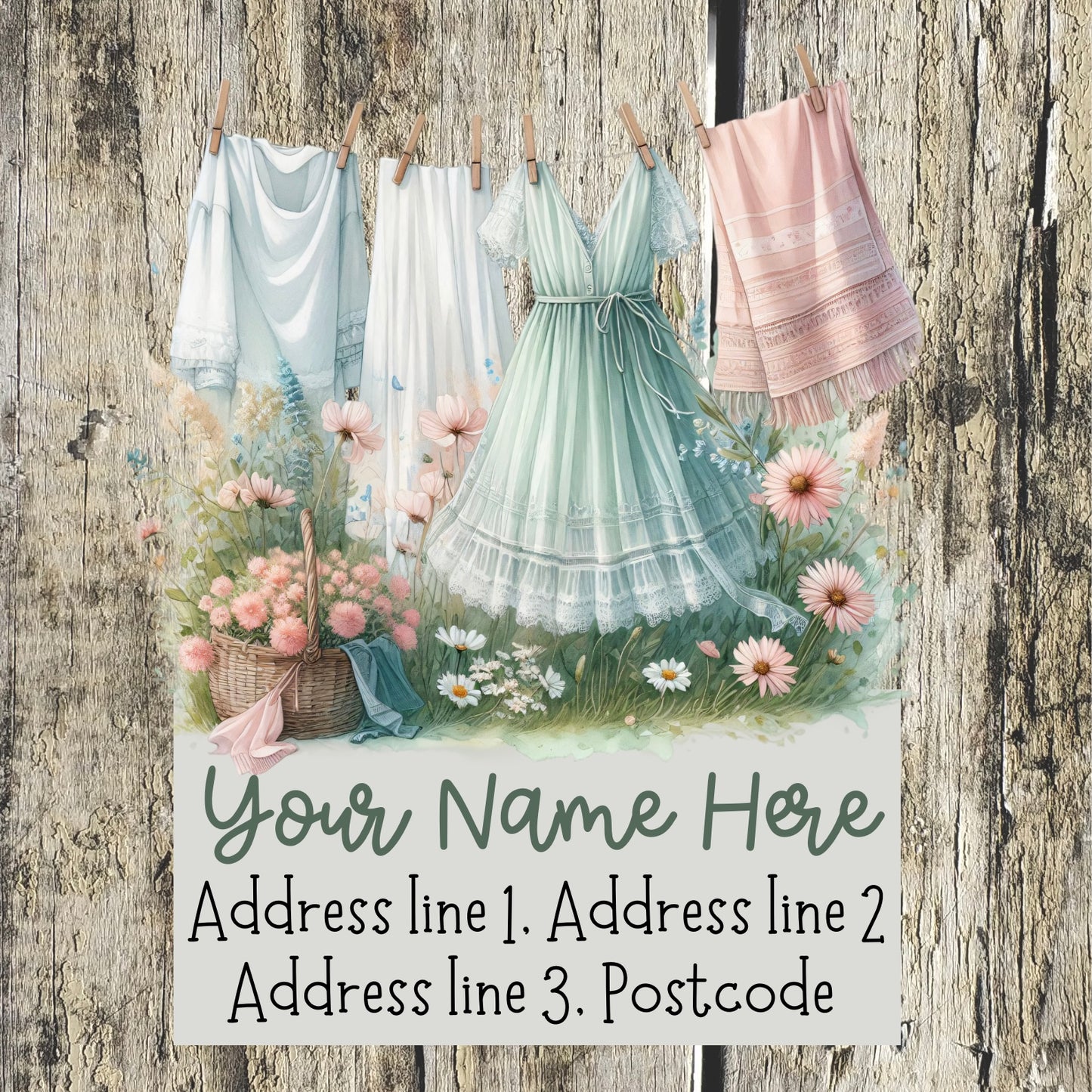 Turquoise Spring Address Labels