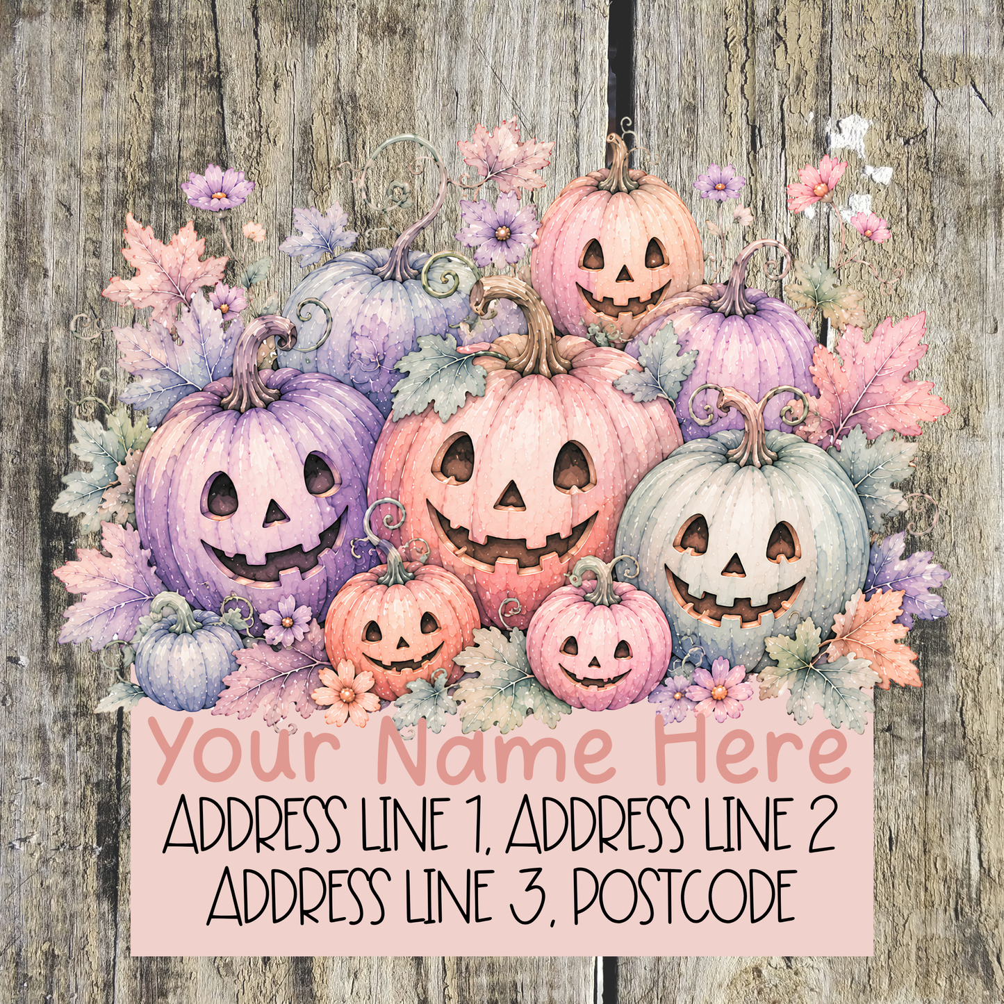 Pastel Halloween Address Labels