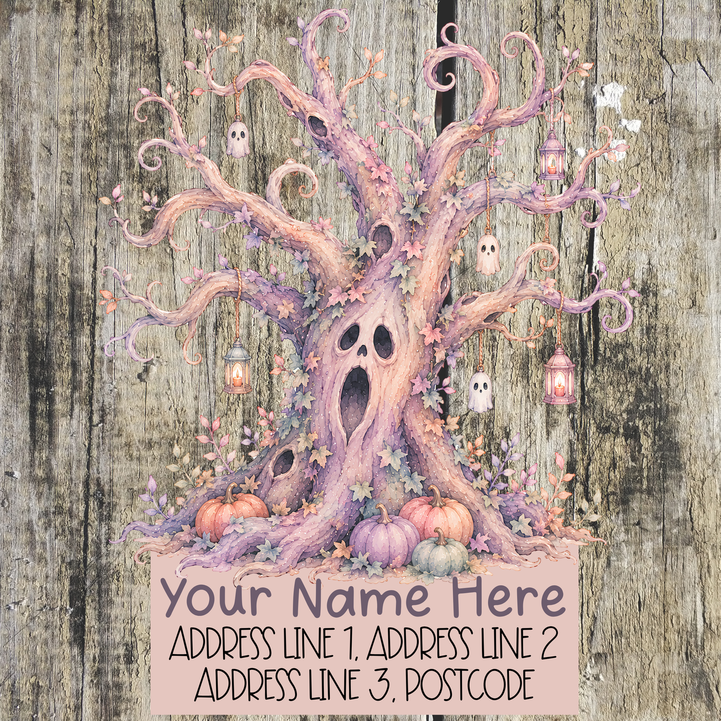 Pastel Halloween Address Labels