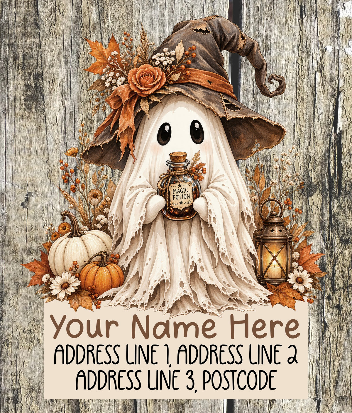 Boho ghost Address Labels