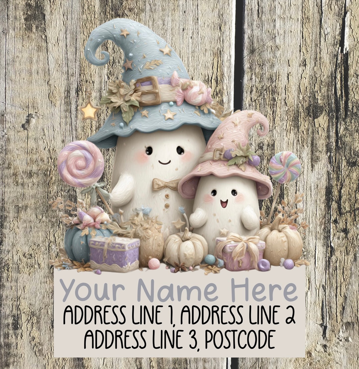 Pastel Halloween Address Labels