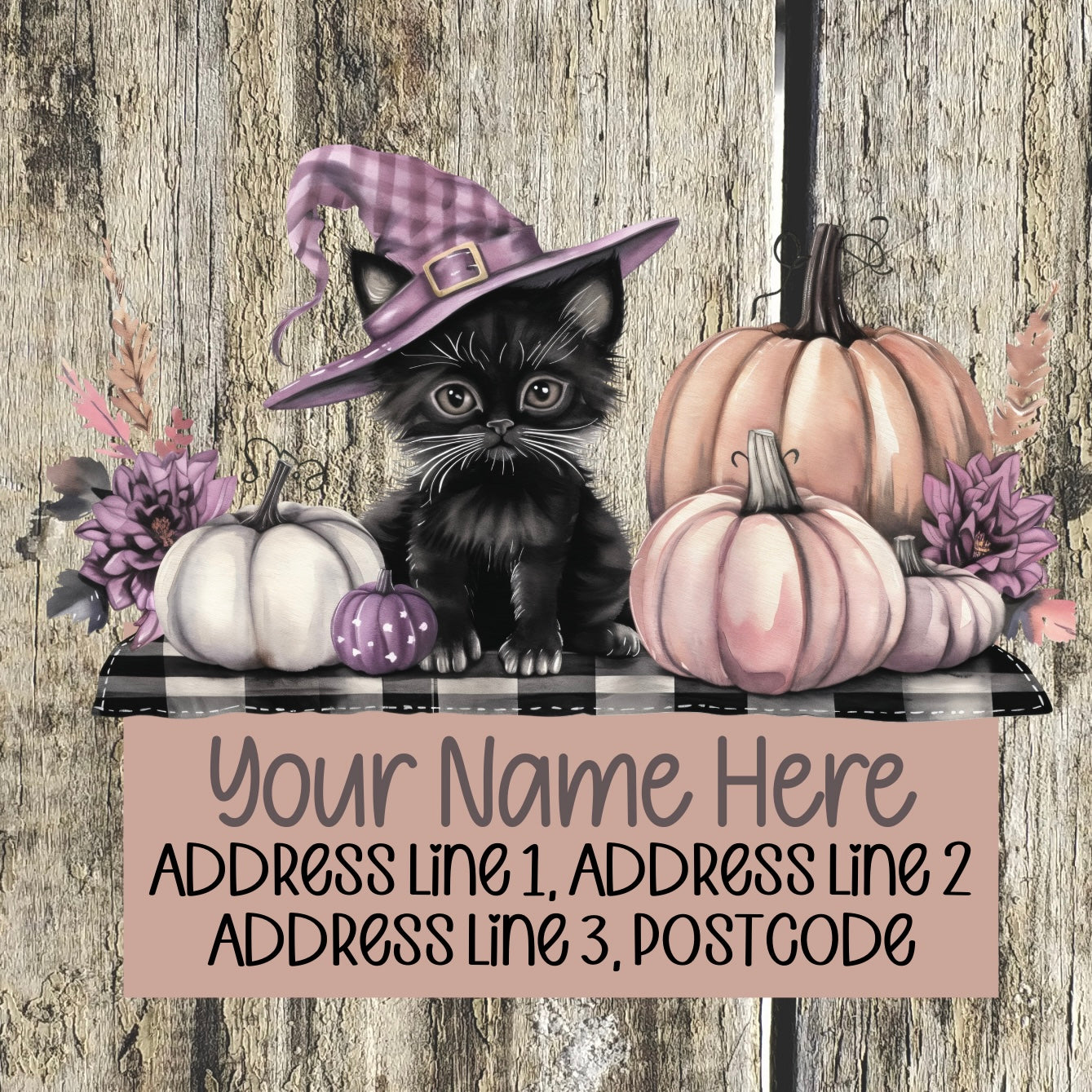 Cat Pumpkin Address Labels