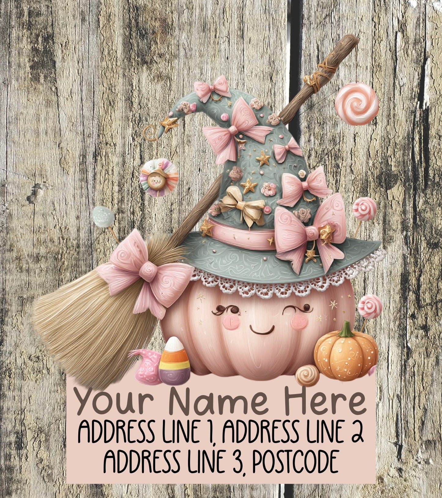 Pastel Halloween Address Labels