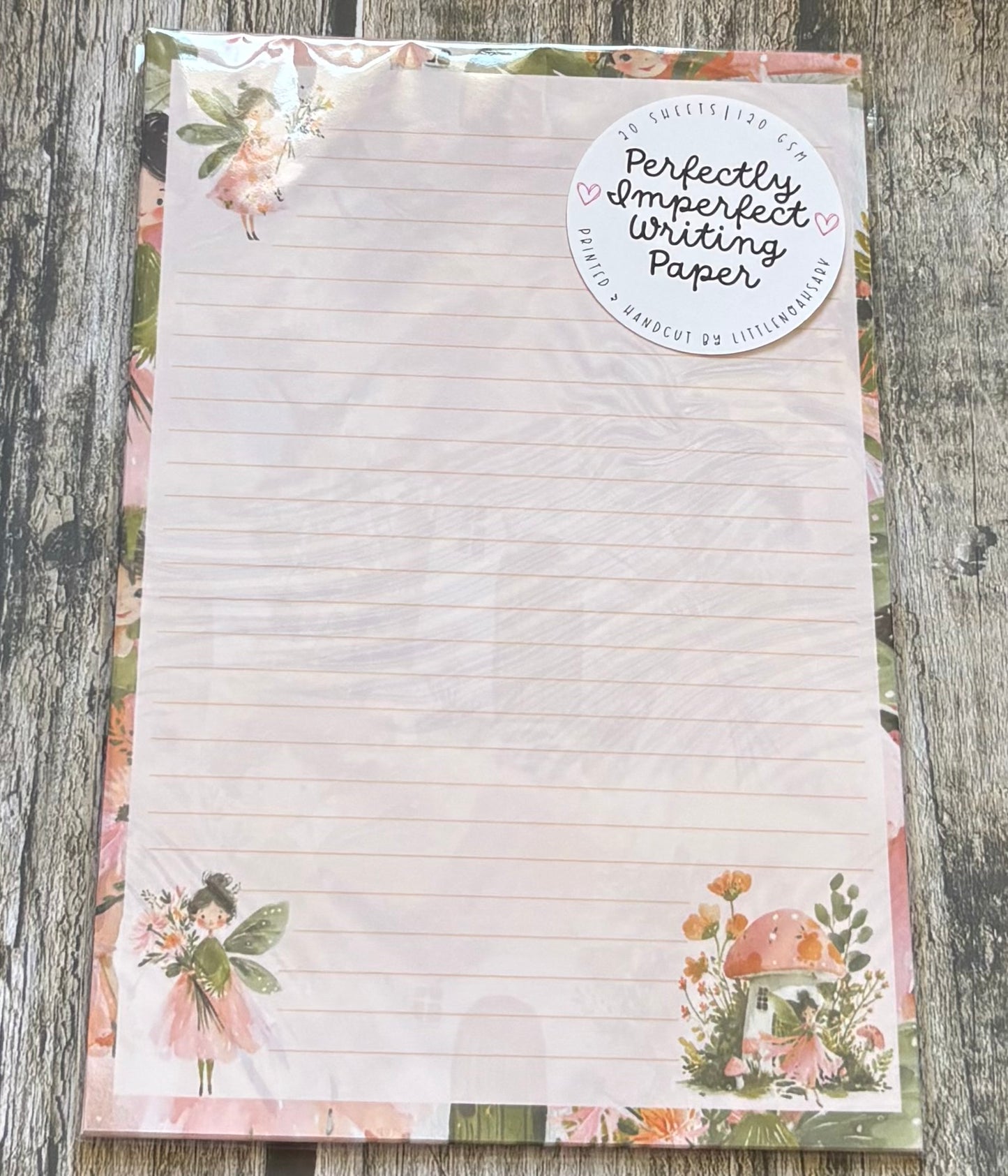 Flower fairy perfectly imperfect writing paper