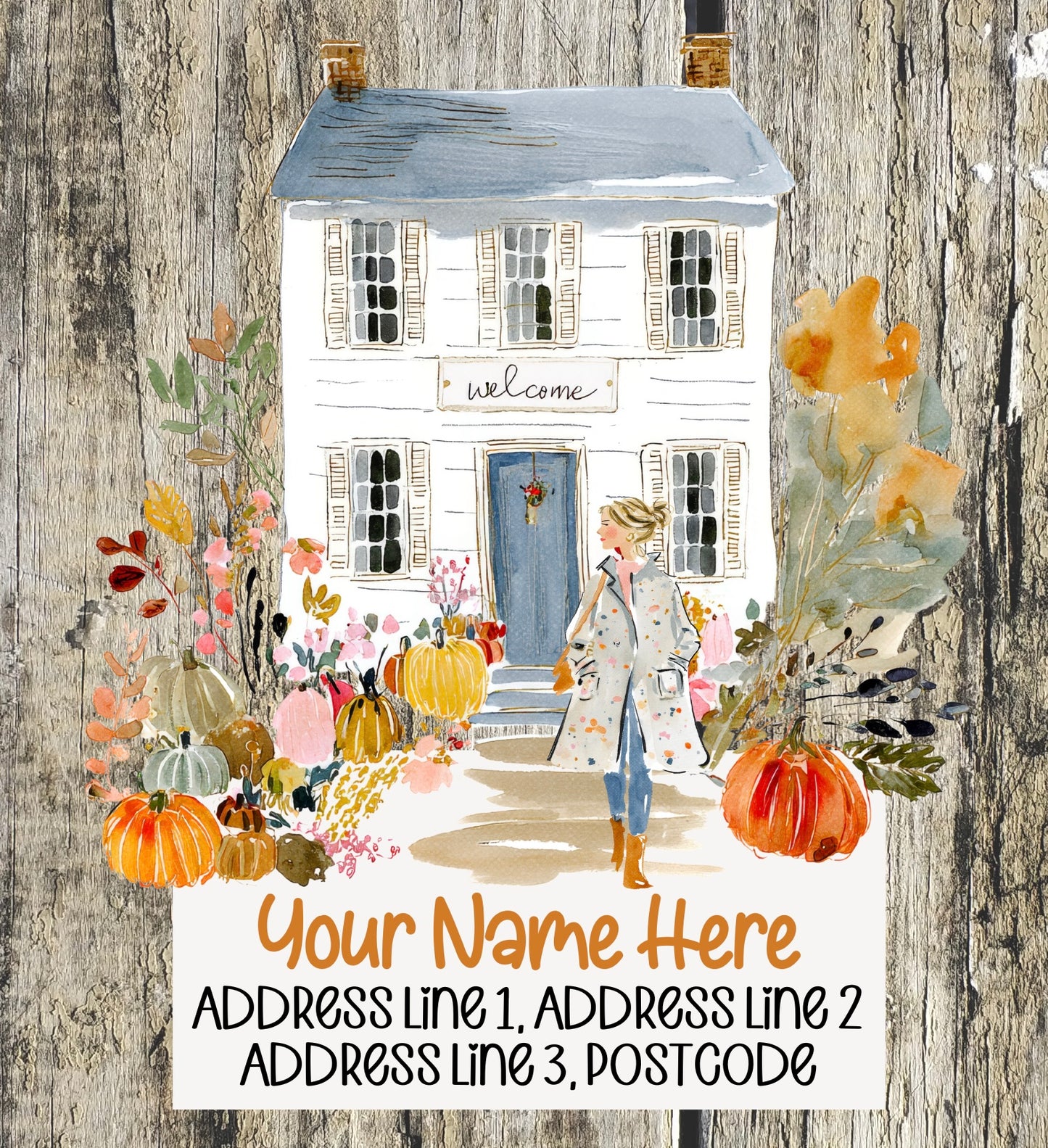 Autumnal Scene Address Labels