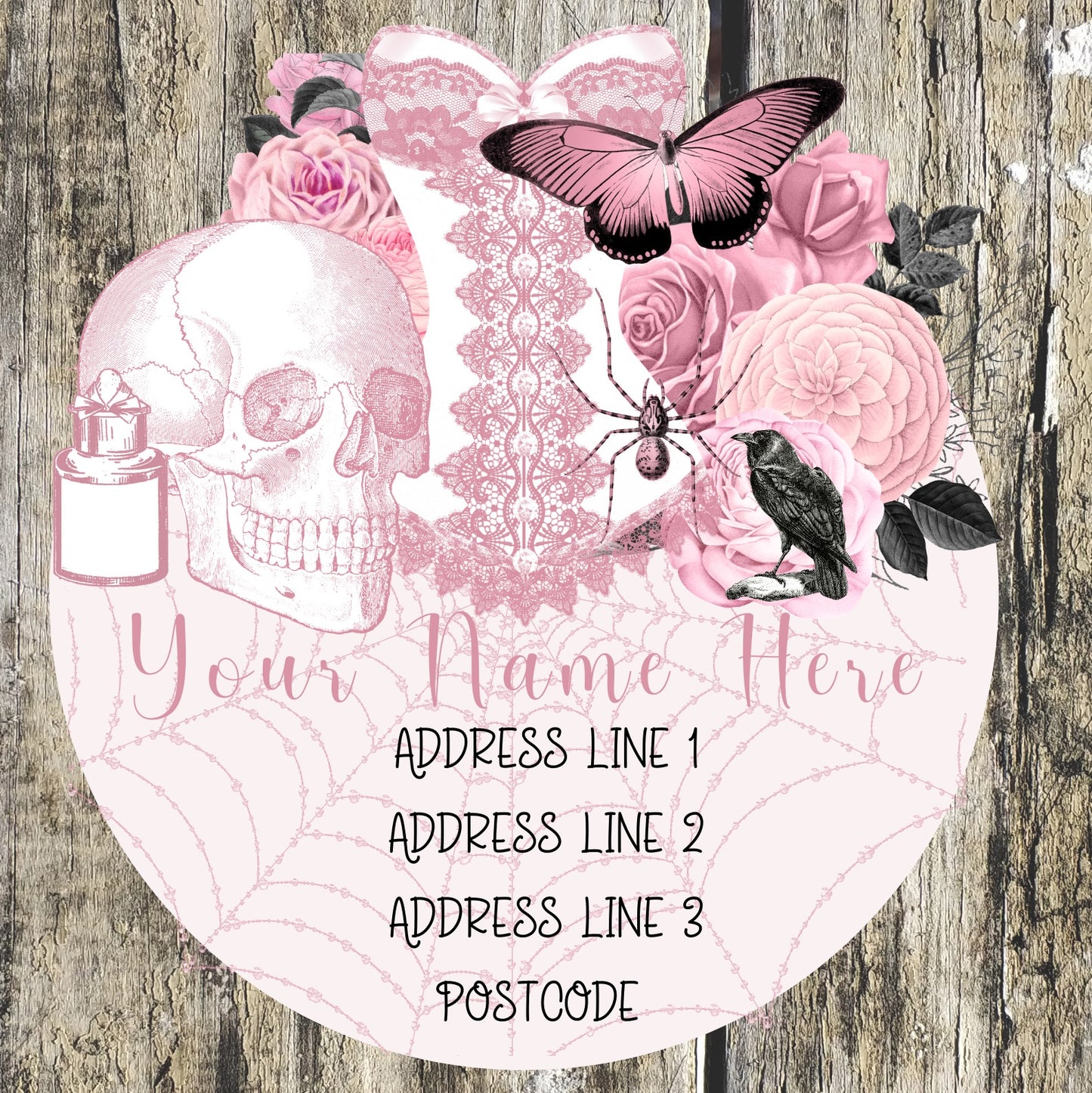 Pastel Gothic Address Labels
