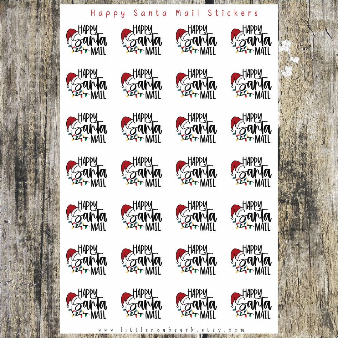 Happy Santa Mail Stickers