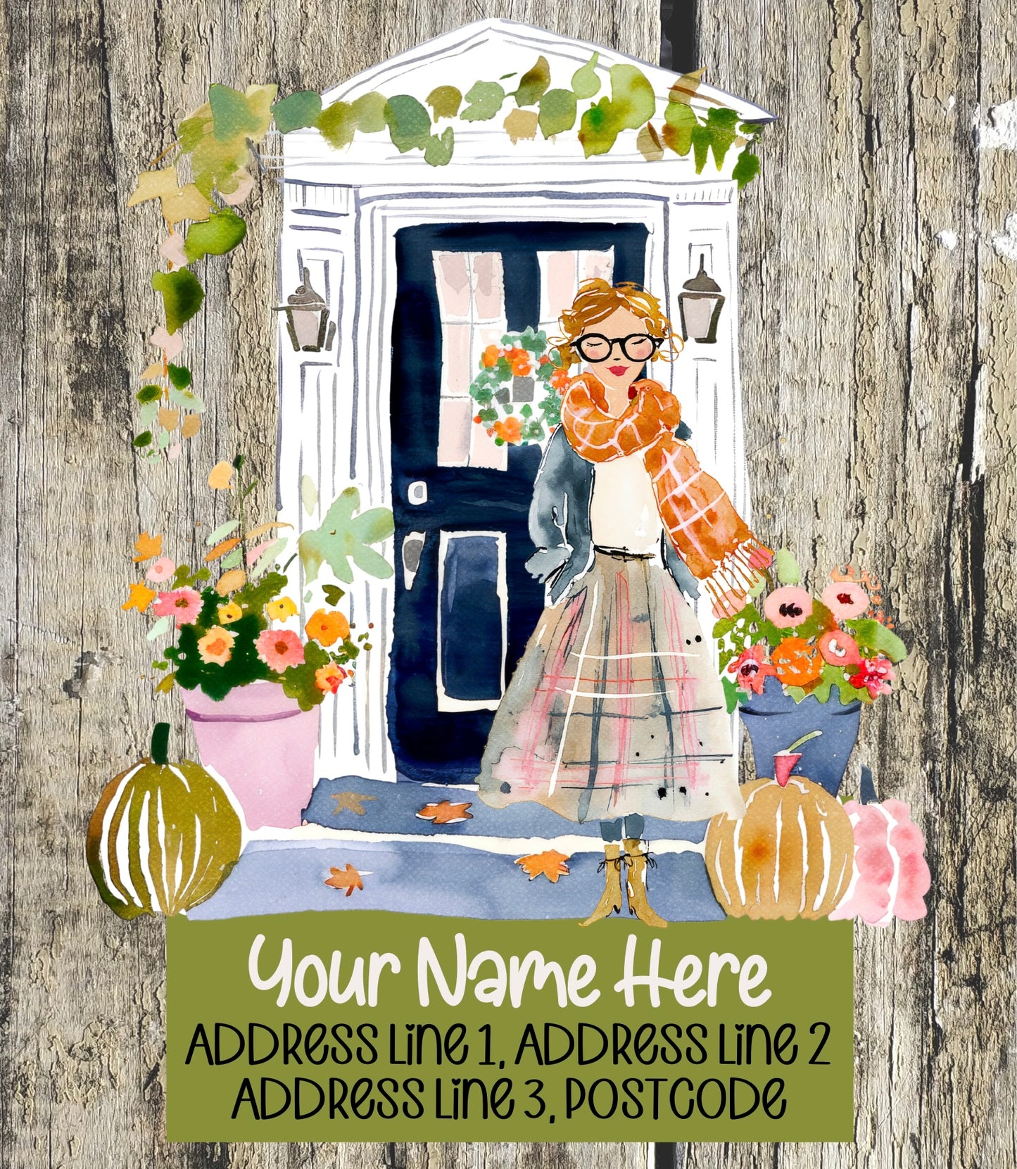 Autumnal Scene Address Labels