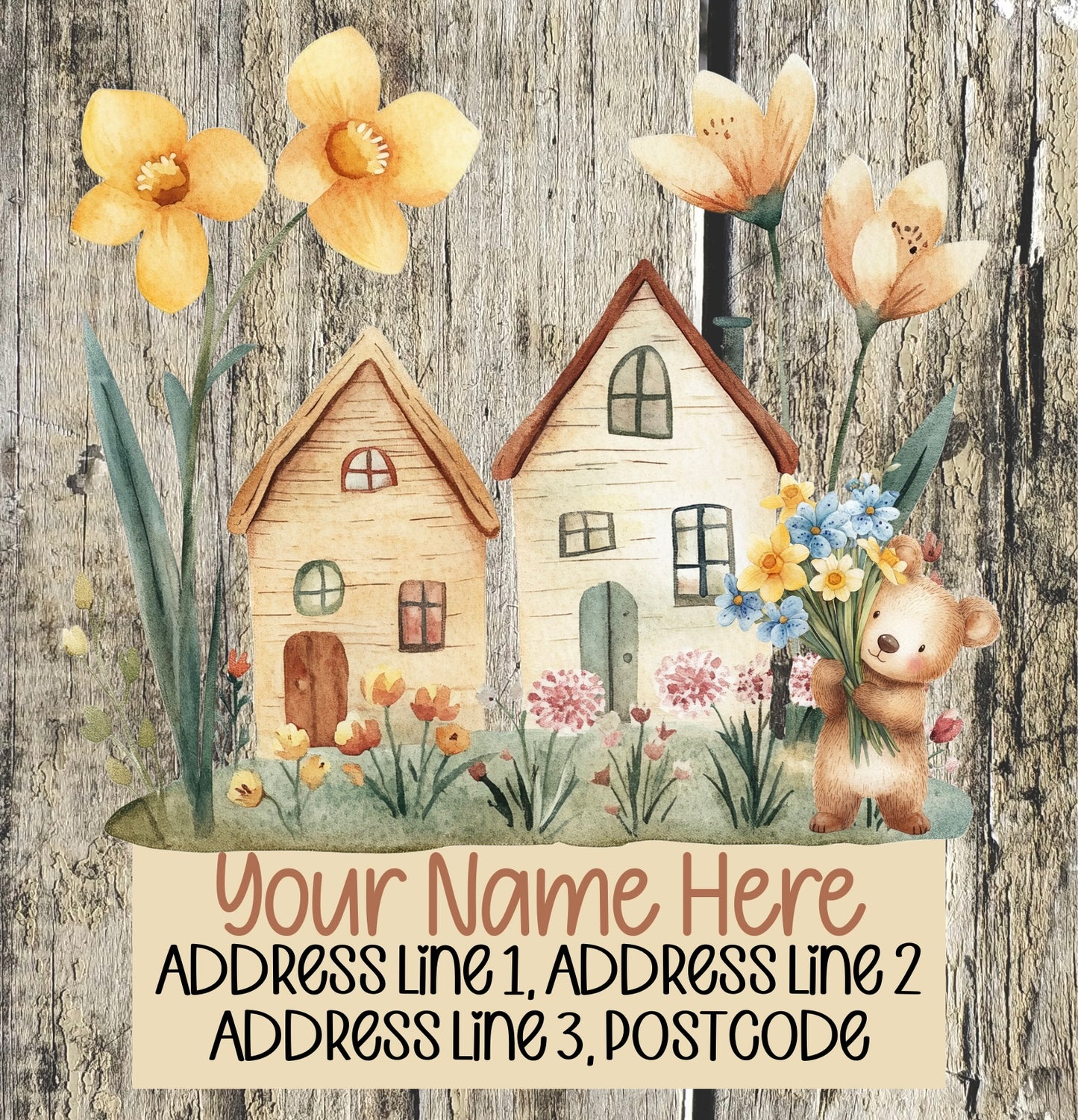 Spring Floral House Address Labels