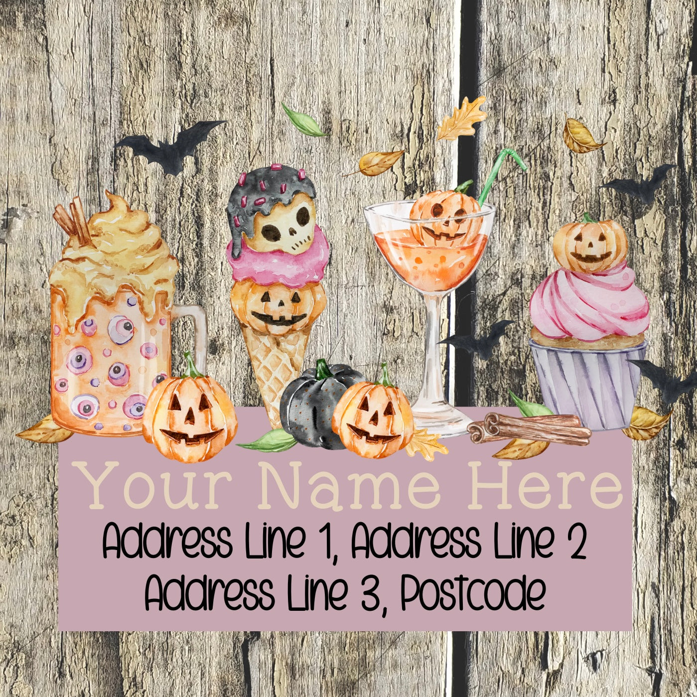 Halloween Drink Address Labels