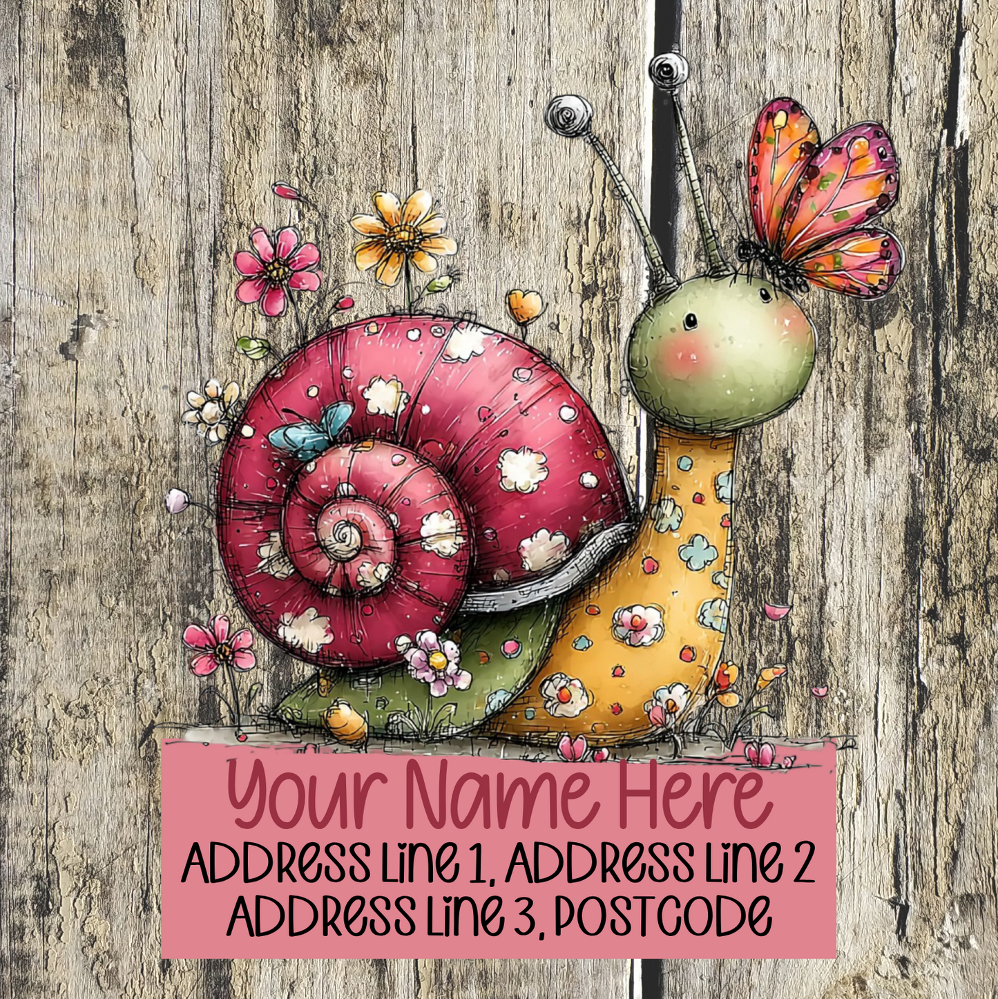 Summer Snail Address Labels