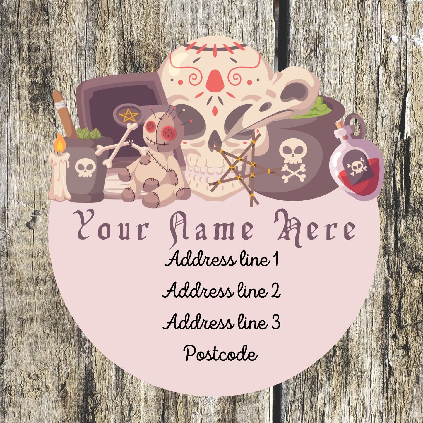 Gothic Halloween Address Labels