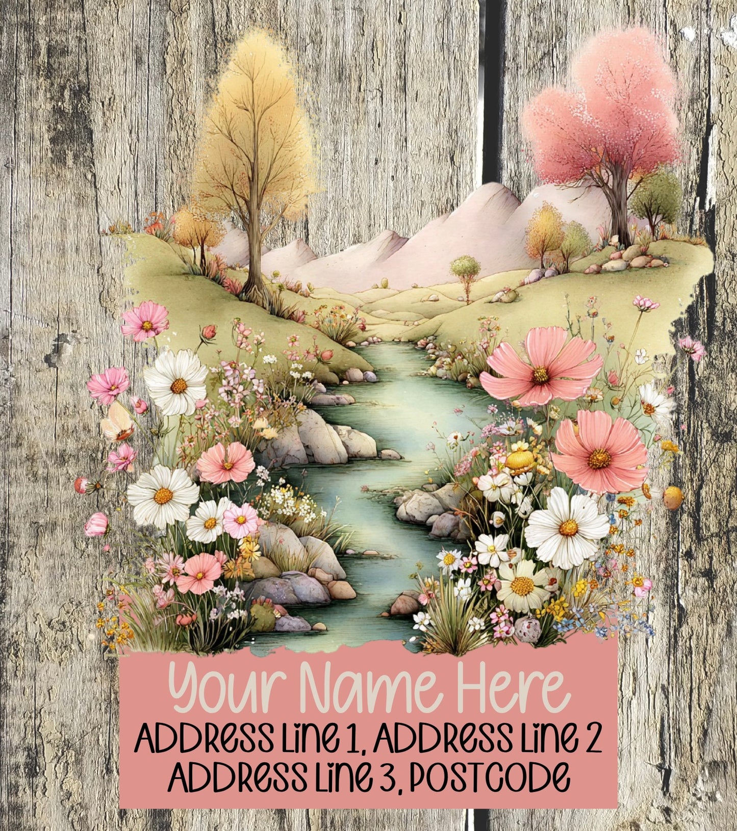 Summer Mountain Scene Address Labels