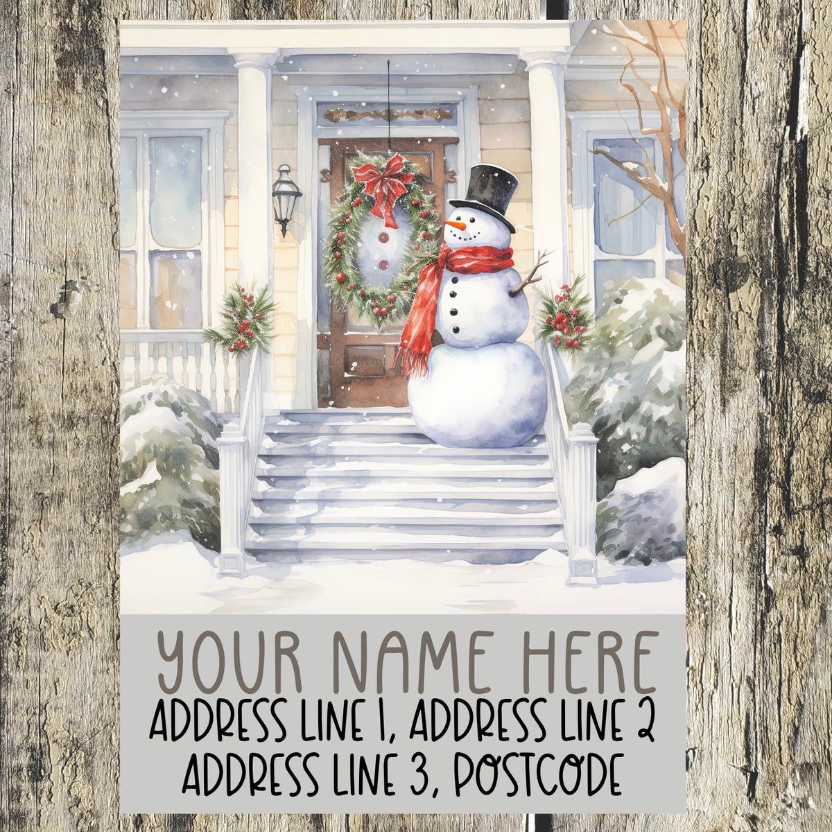 Snowman doorway Address Labels