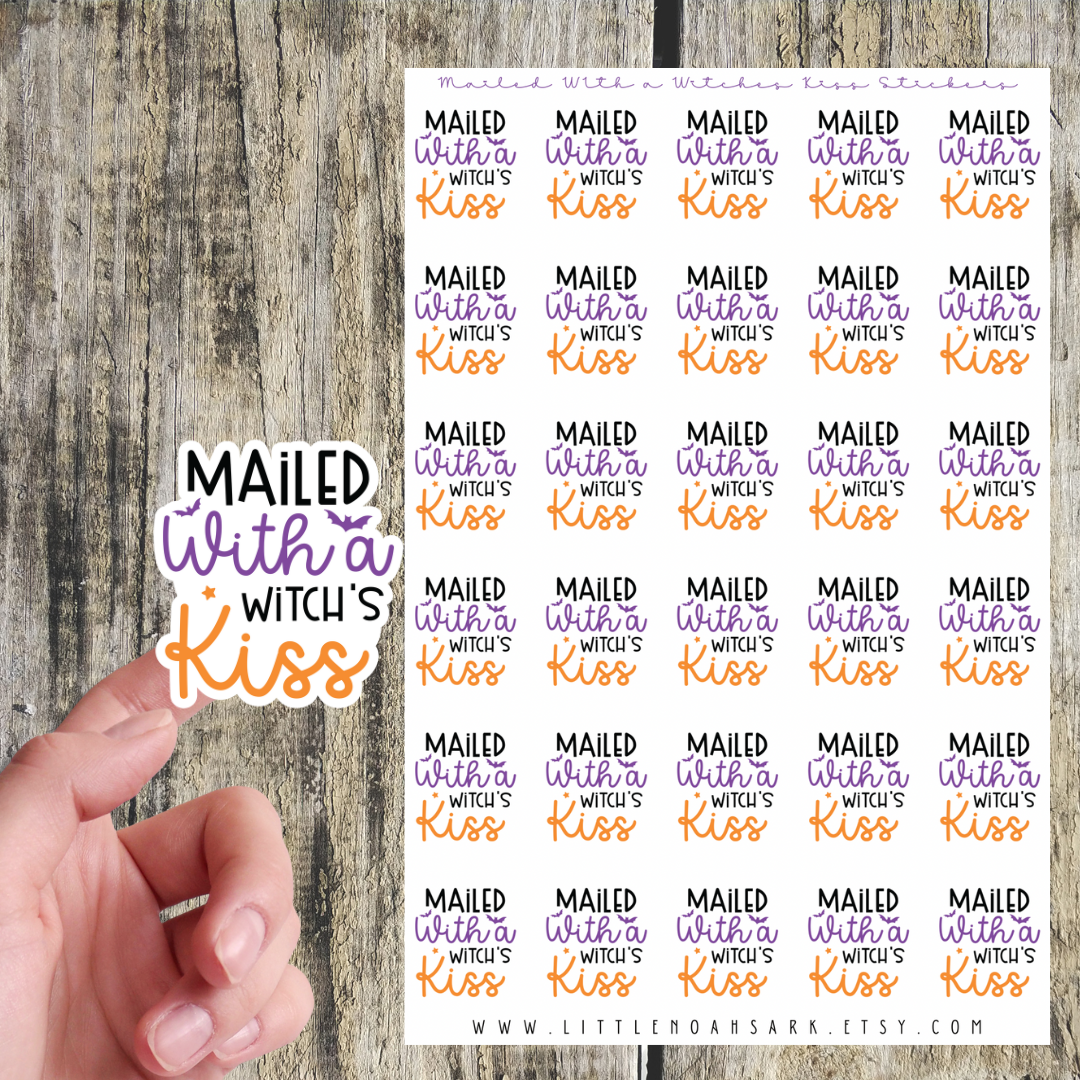 Mailed With A Witch’s Kiss Stickers