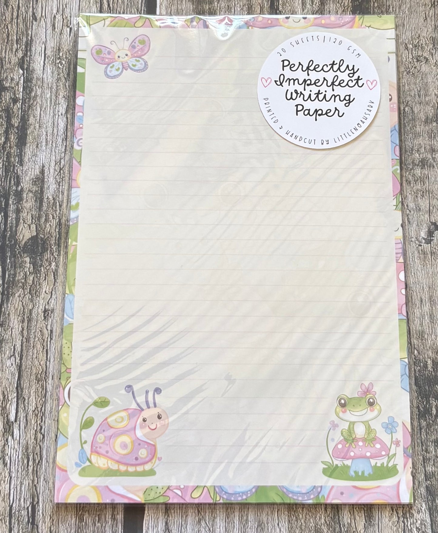 Kawaii frog perfectly imperfect writing paper