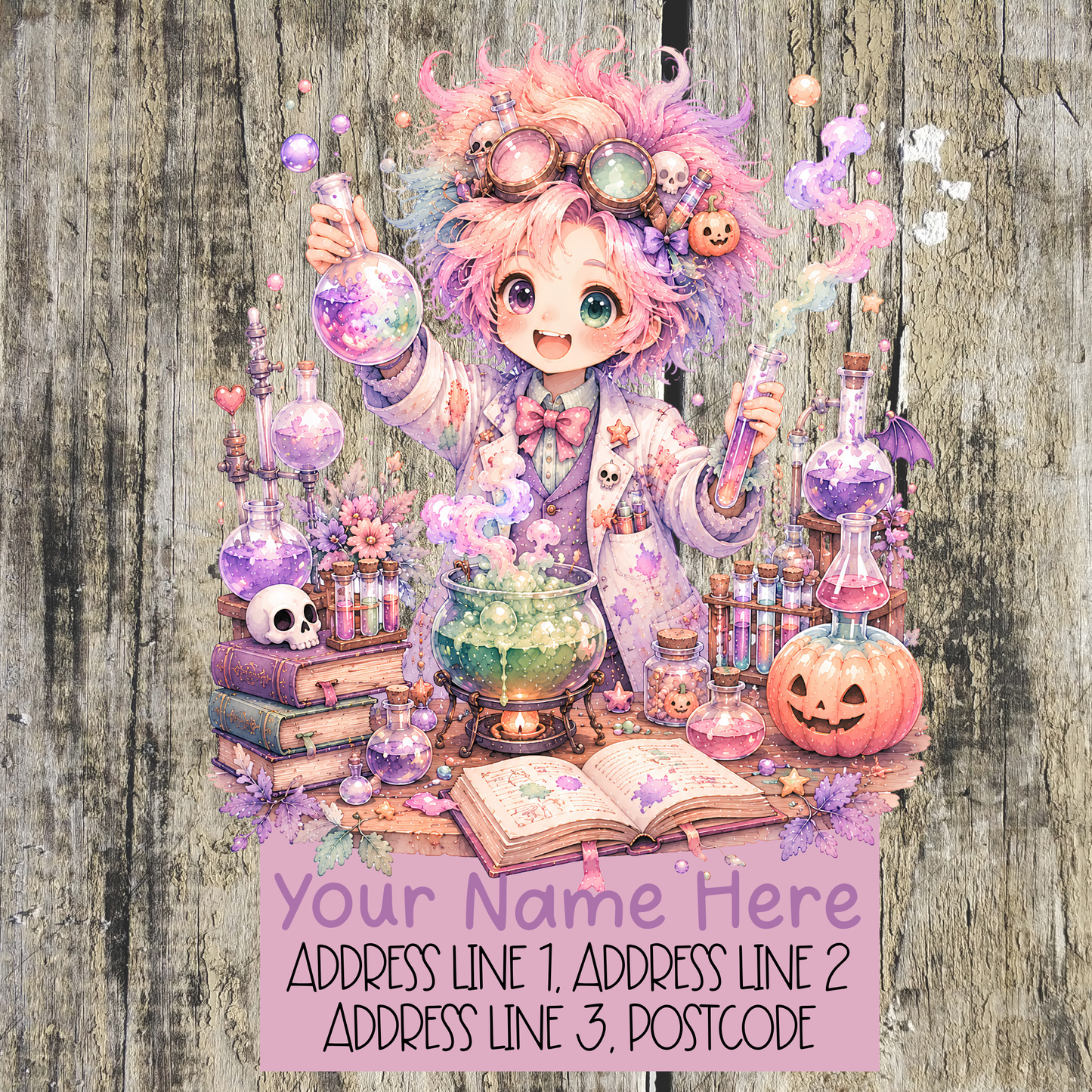 Pastel Halloween Address Labels