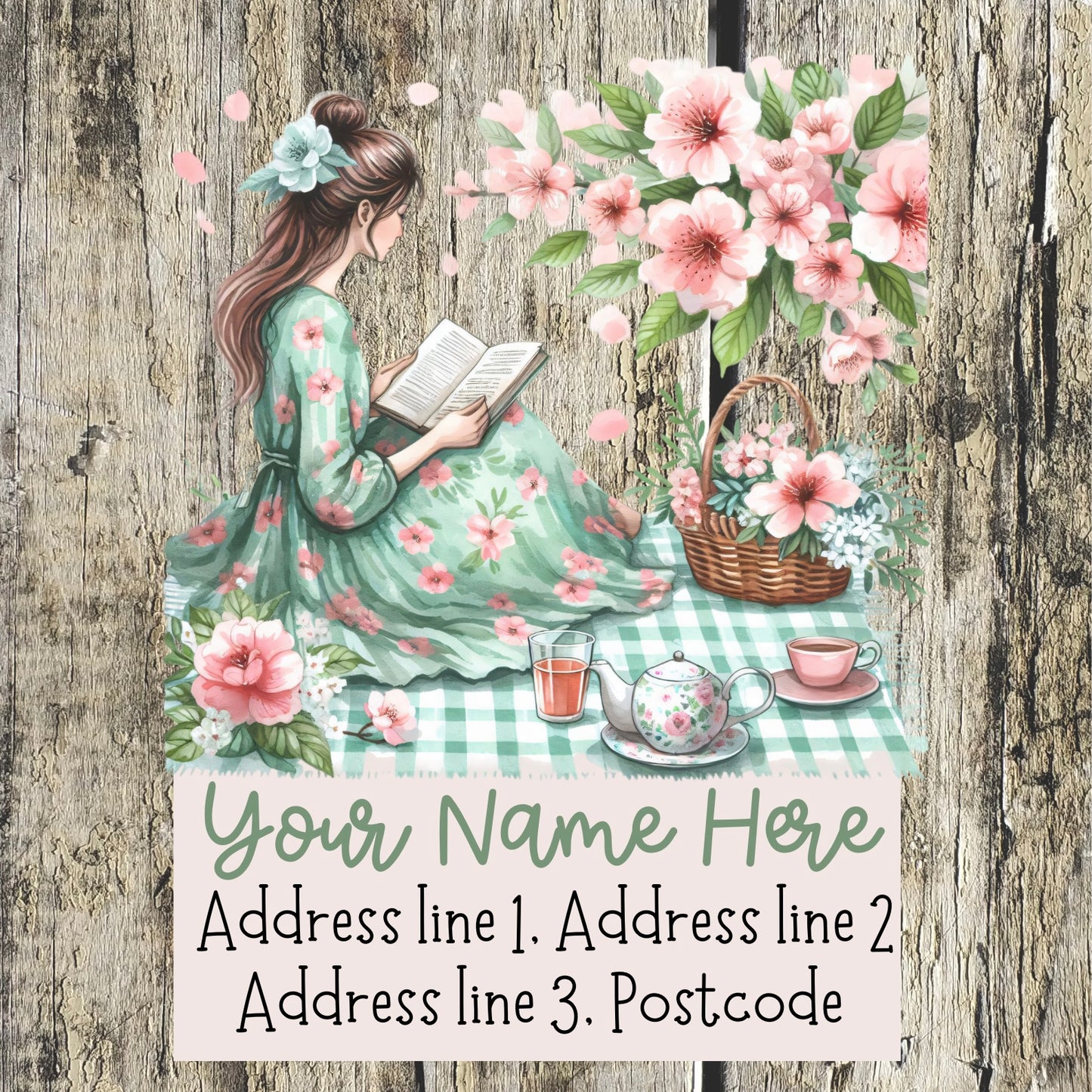Turquoise Spring Address Labels