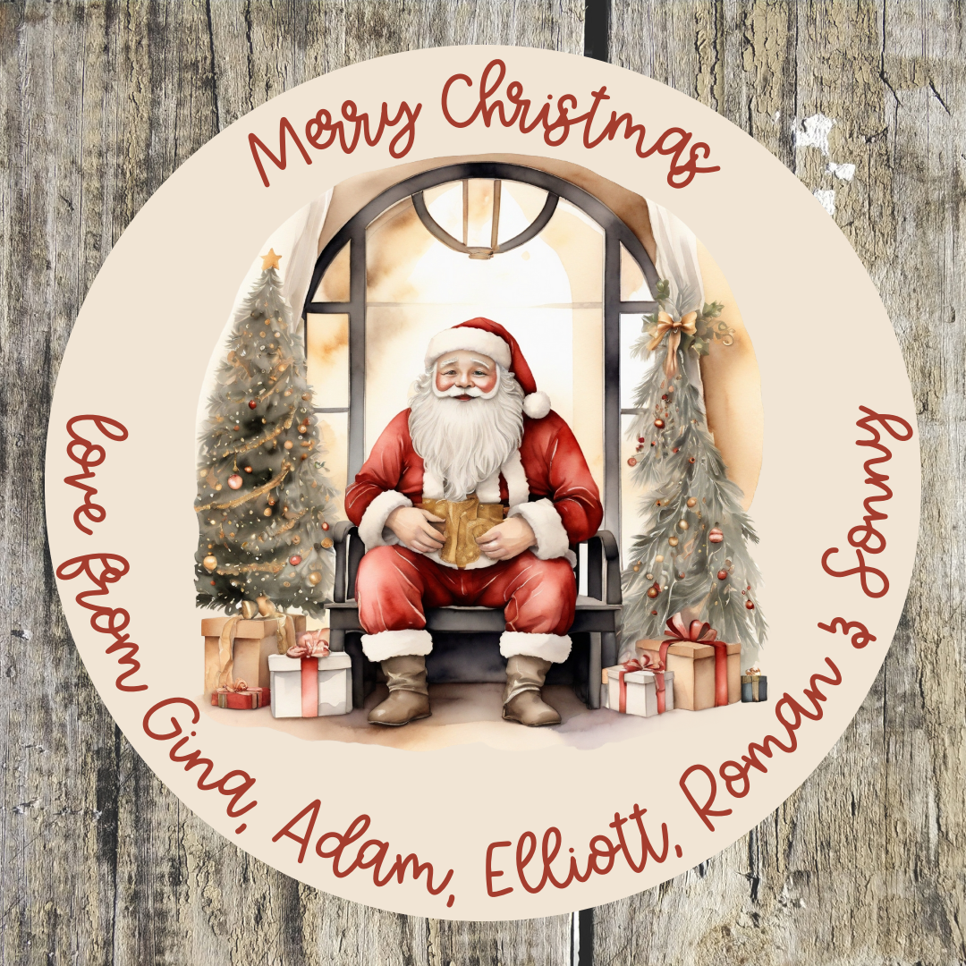 Personalised Christmas Name Stickers