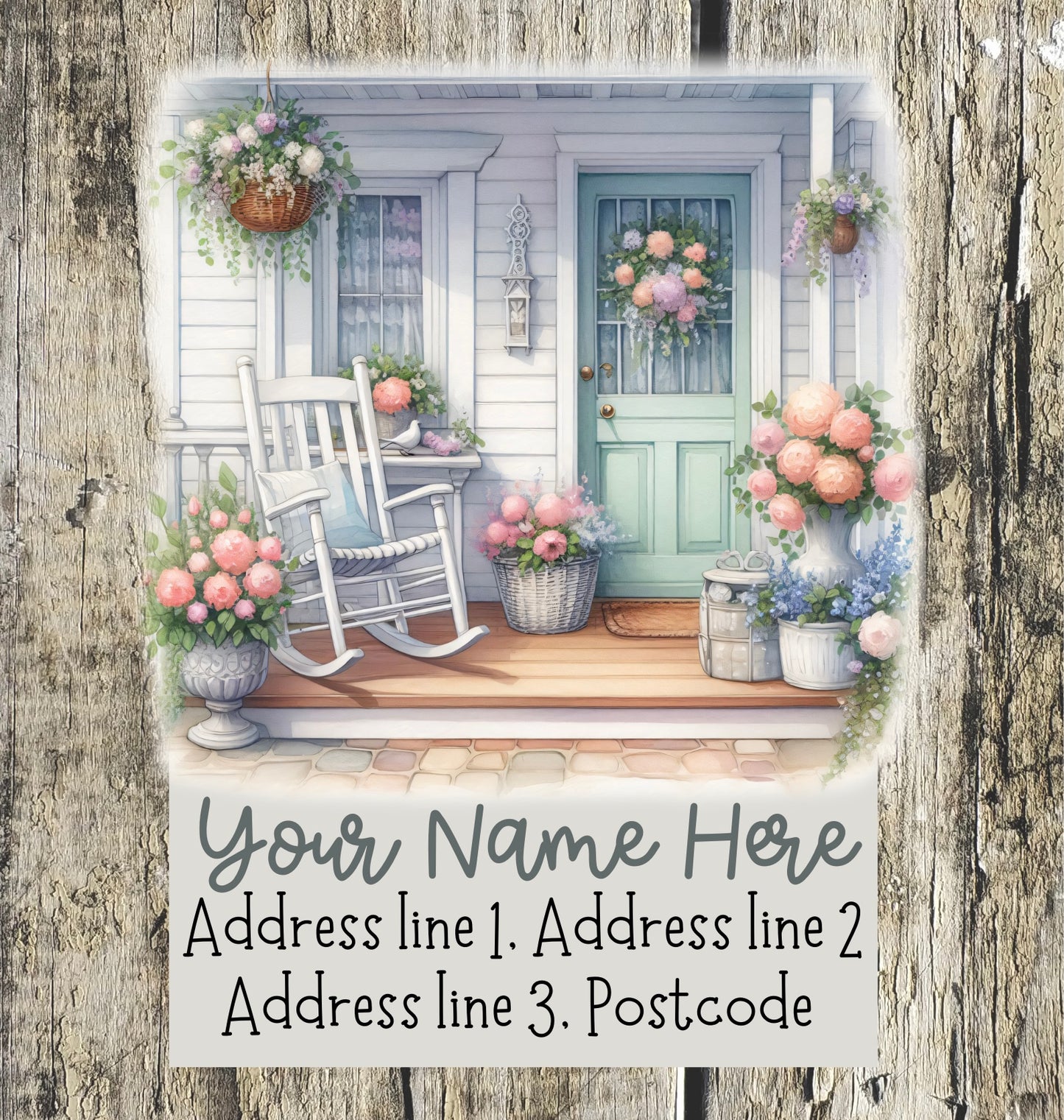 Turquoise Spring Address Labels