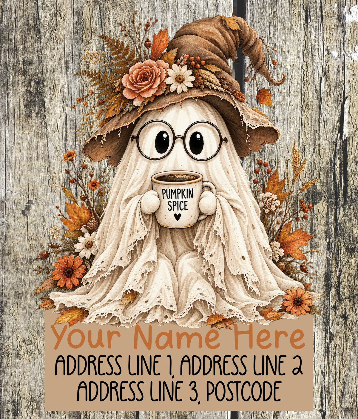 Boho ghost Address Labels