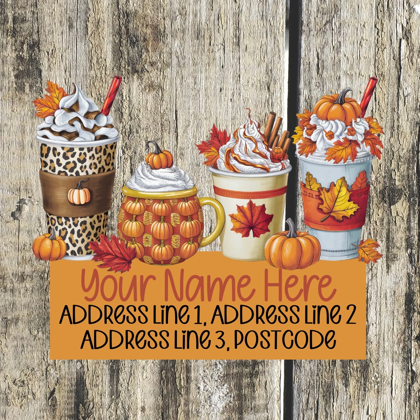 Pumpkin spiced latte Address Labels