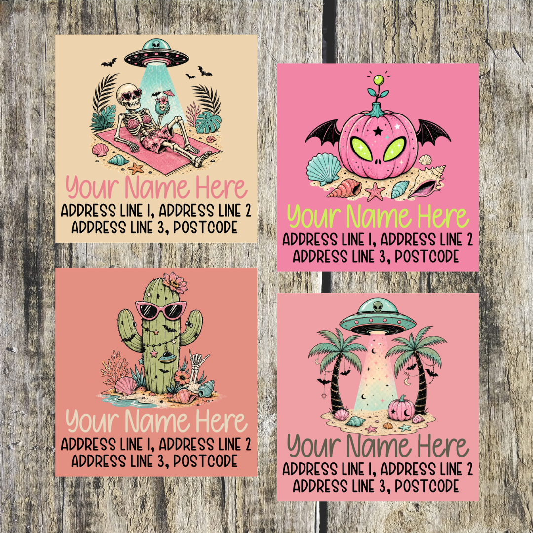 Summerween Gothic Tropical Address Labels