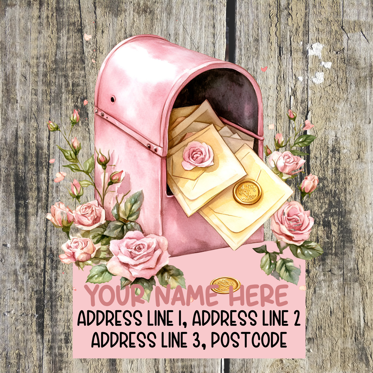 Pink & Yellow Summer Address Labels