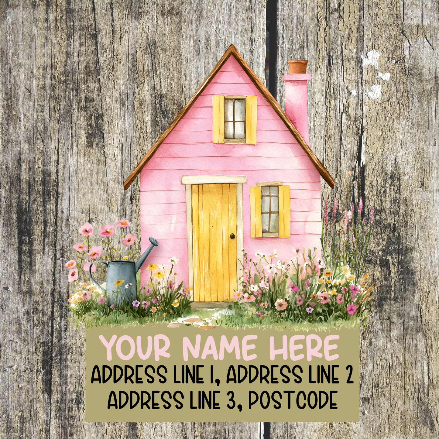 Pink & Yellow Summer Address Labels