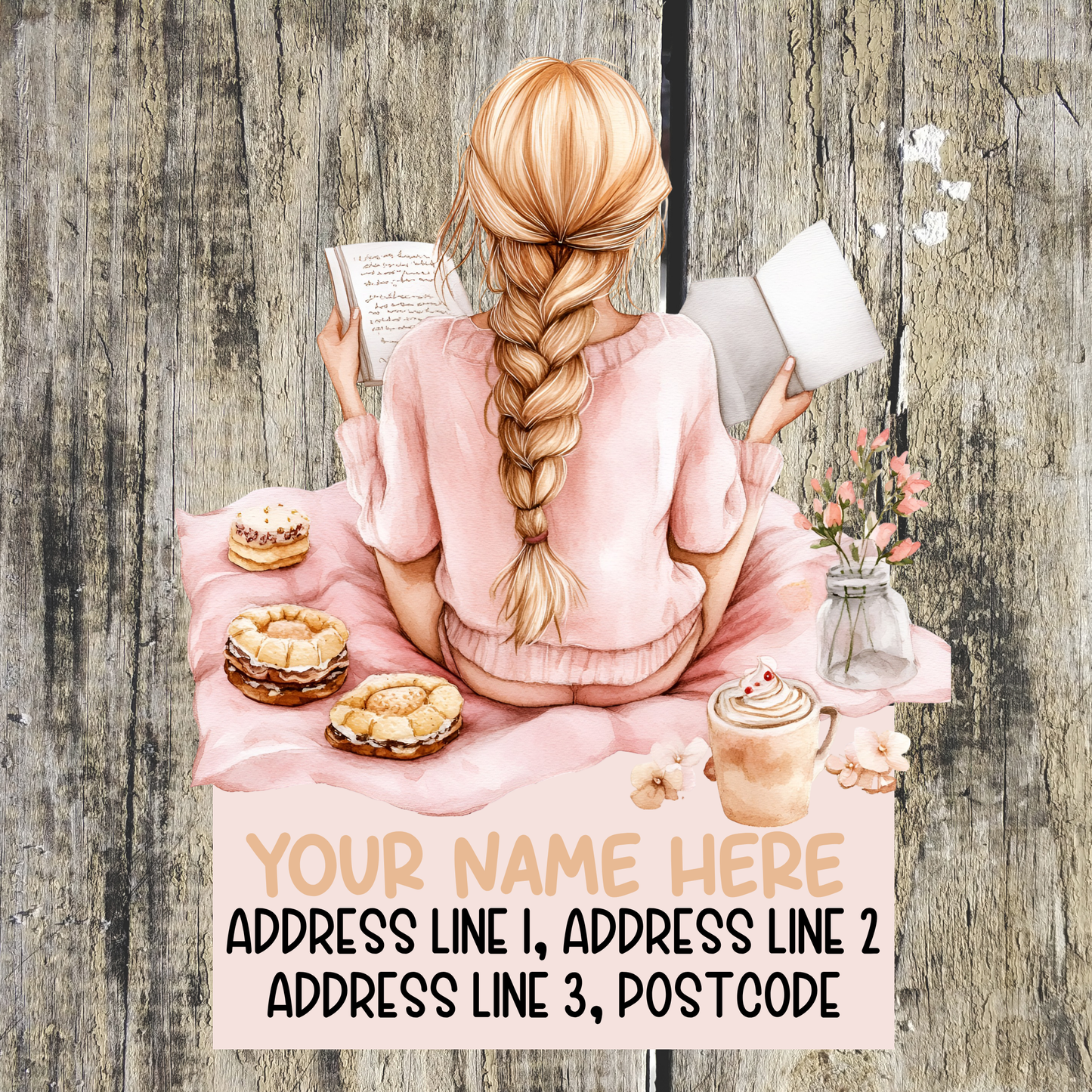Pink & Yellow Summer Address Labels